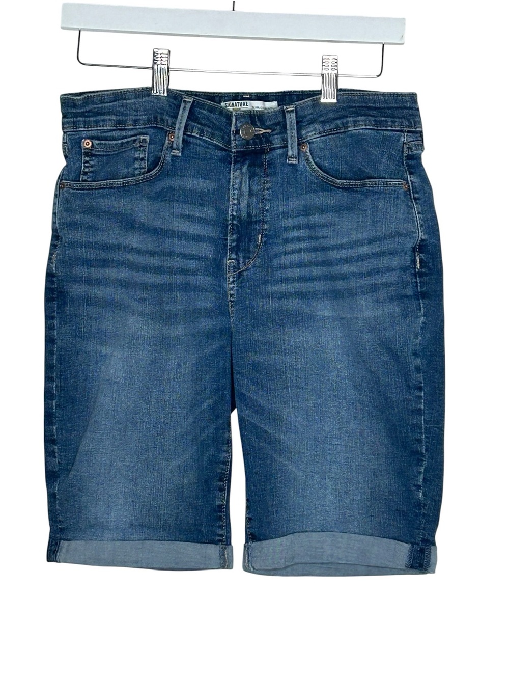 Signature Levi Strauss Women’s Bermuda Jorts Denim Shorts Normcore Sz 31 Classic